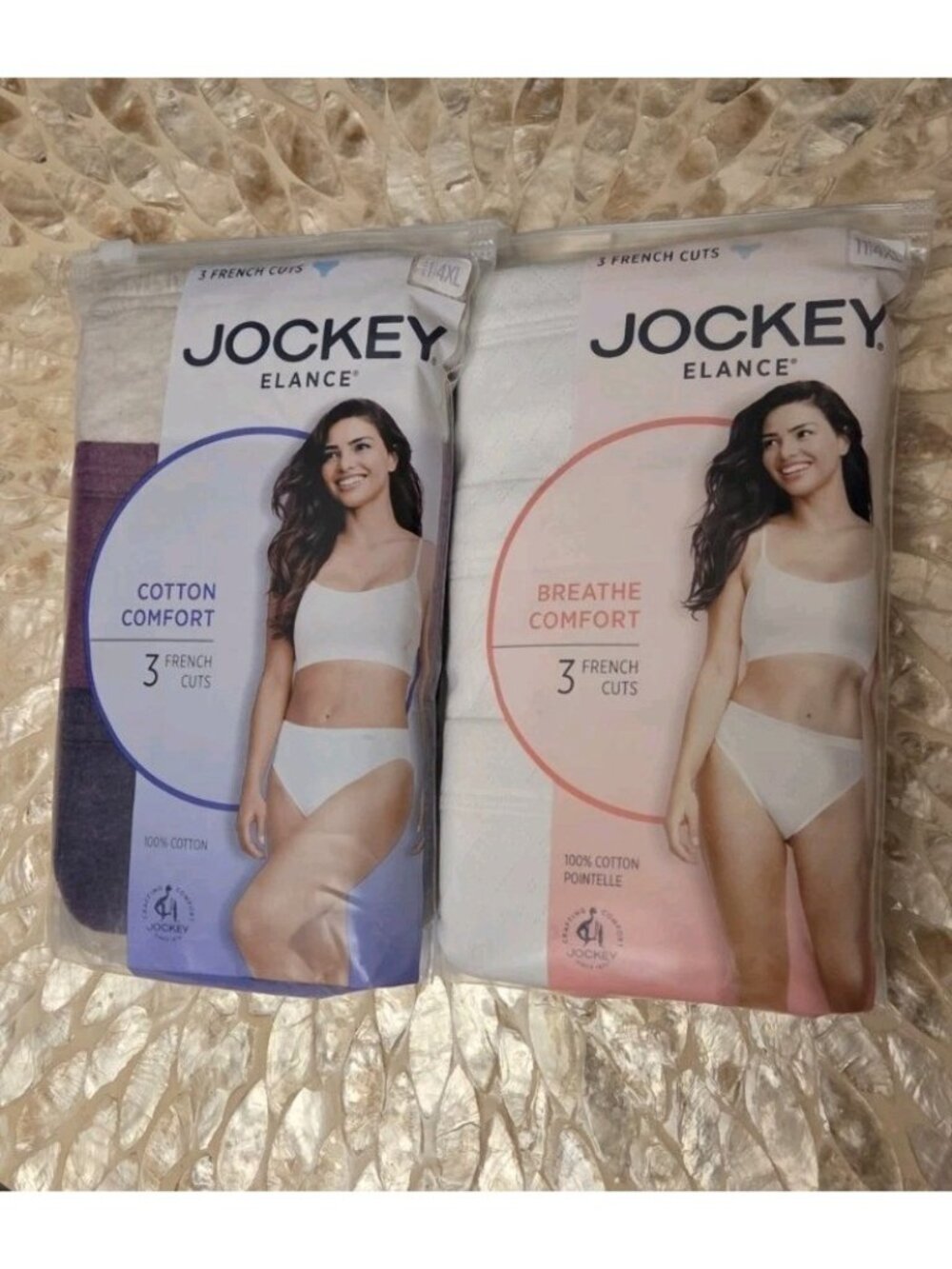 Jockey Elance Cotton Hipster size 11 Two 3-packs Brand New- Original Packaging